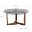 Modern Industrial Coffee Table, Fume Color, 29.5 x 15.7 x 29.5 inches | 100% Tempered Glass Top (0.2 in. Thick) & 100% Solid Pine Wood Frame | Assembled, Stylish Design for Living Room & Contemporary Spaces-919322083
