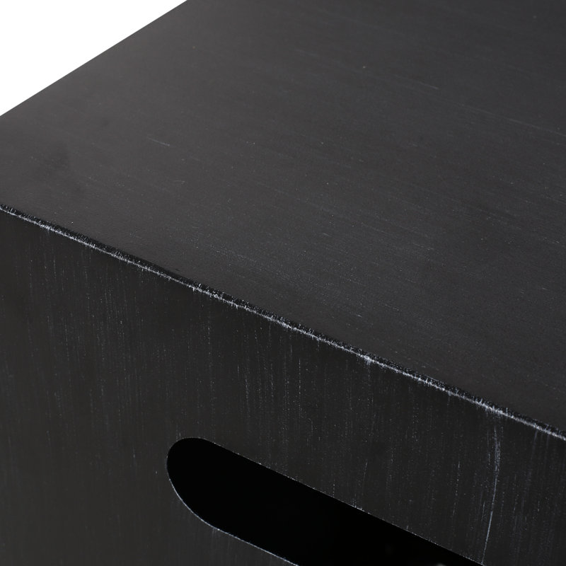 Support de réservoir multi-fonctionnel en fer utilisé comme table d'appoint Structure thermolaquée gris foncé sans assemblage l 15,59 po x P 19,91 po