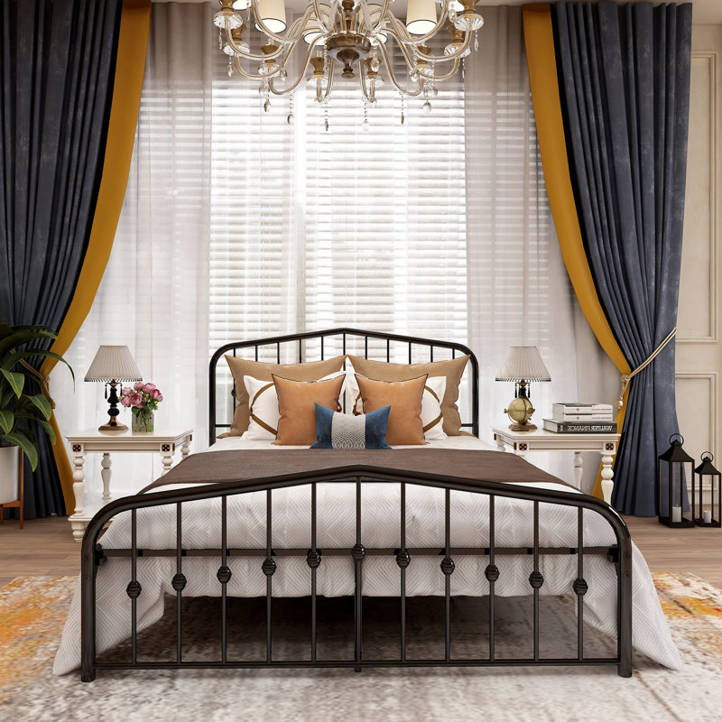 Lit plateforme Aalderk, Noir, Grand