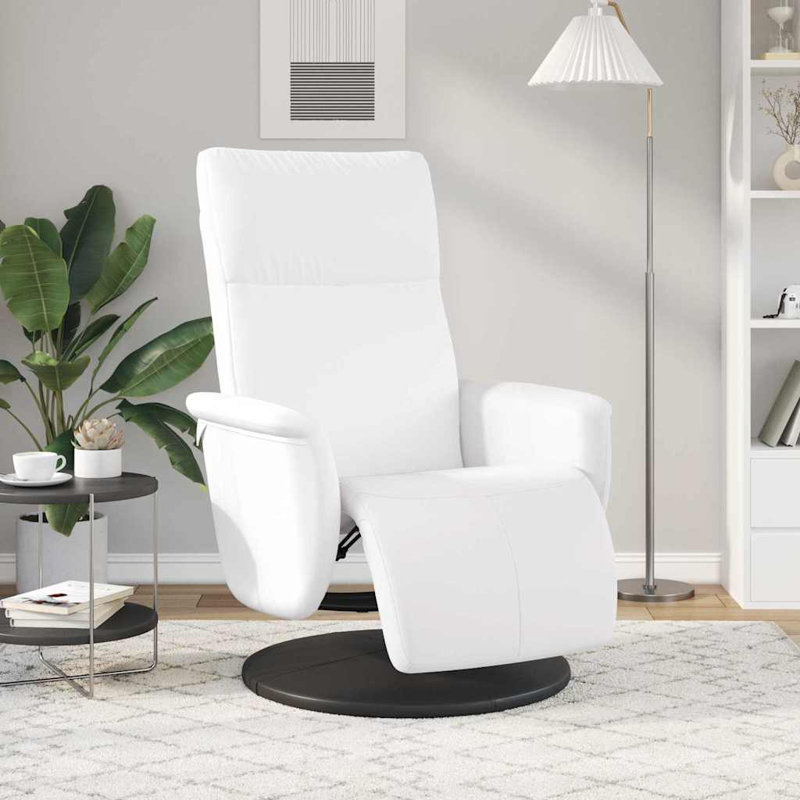 Faux Leather Massage Chair, White