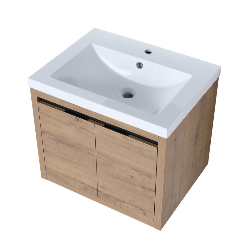 Meuble-lavabo simple 23,69 po avec plateau en résine Tiène
