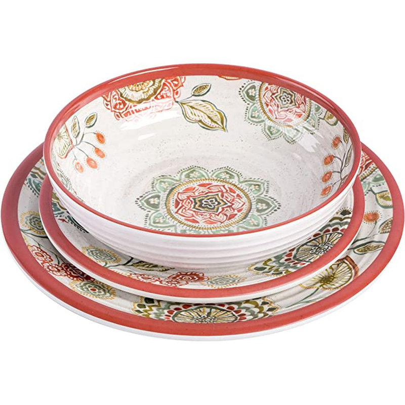 Kasea Melamine Dinnerware Set 12 Piece - Service for 4