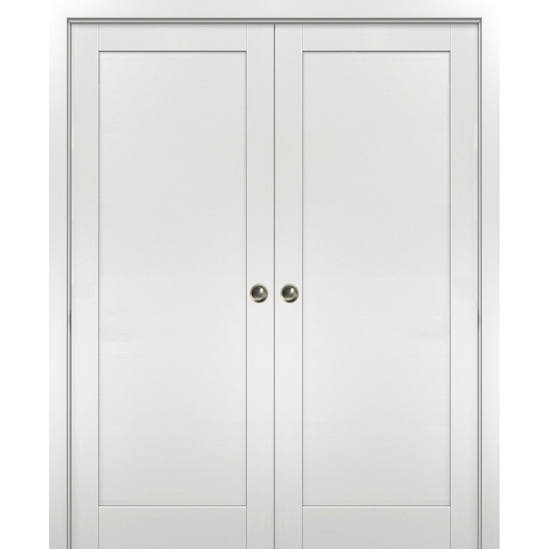 Quadro Paneled Wood Sliding Closet White Doors SARTODOORS 