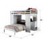 Lit mezzanine blanc avec armoire de rangement pour chambre à coucher fonctionnelle
