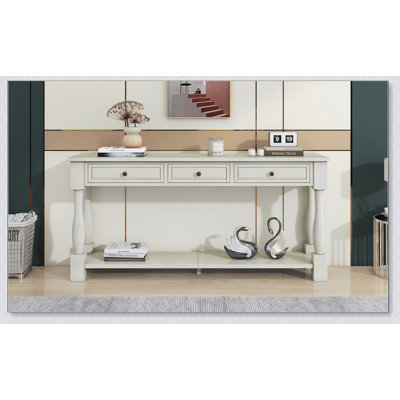 Console Table 63" Long Console Table With Drawers And Shelf For Entryway, Hallway, Living Room