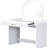 39" White Makeup Vanity Table For Bedroom. Touch Screen Mirror With Lights & Drawer. Elegant Curved Design. Enough Storage Cosmetics. And Practical. Simple To Install