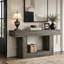 Console en bois de 160 cm, table d'appoint à deux niveaux de style champêtre, table d'entrée-1235765850-1235765854-1235765849