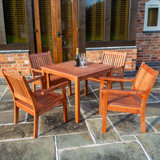 Rowlinson Willington Square Dining Set - 4 Seater