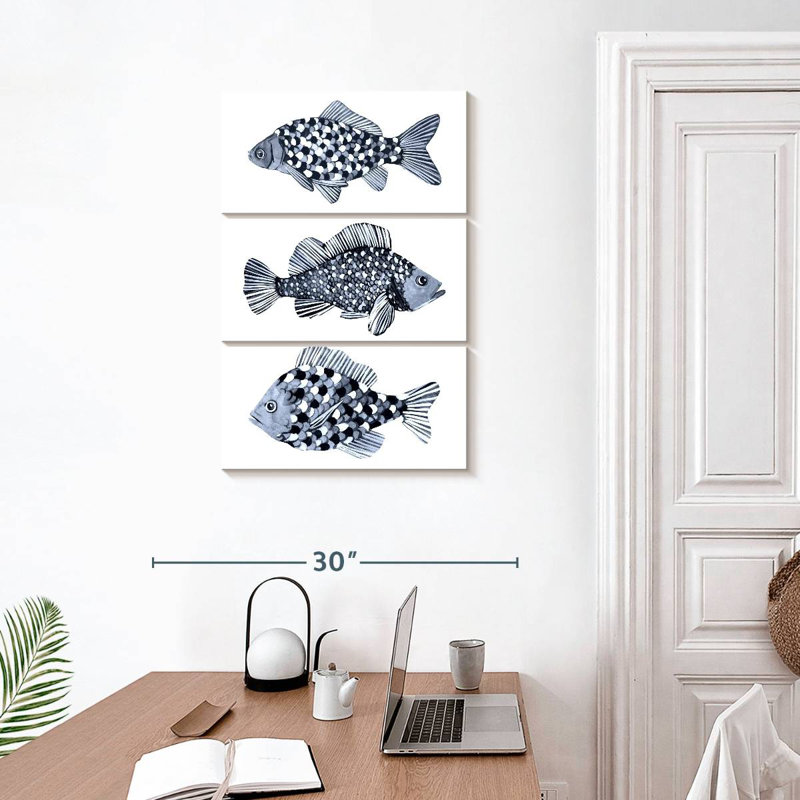 Brampt Blue Fish II, 32" H x 20" W