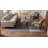 Gray Hand-Knotted Wool Dotted Linear Bands Geometric Modern Contemporary Carpet Rug-124206044