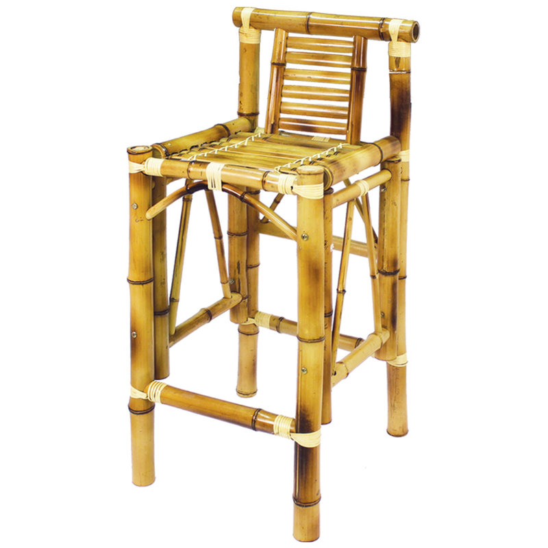 ENSEMBLE DE DEUX STOOLS DE BAMBOU TIKI
