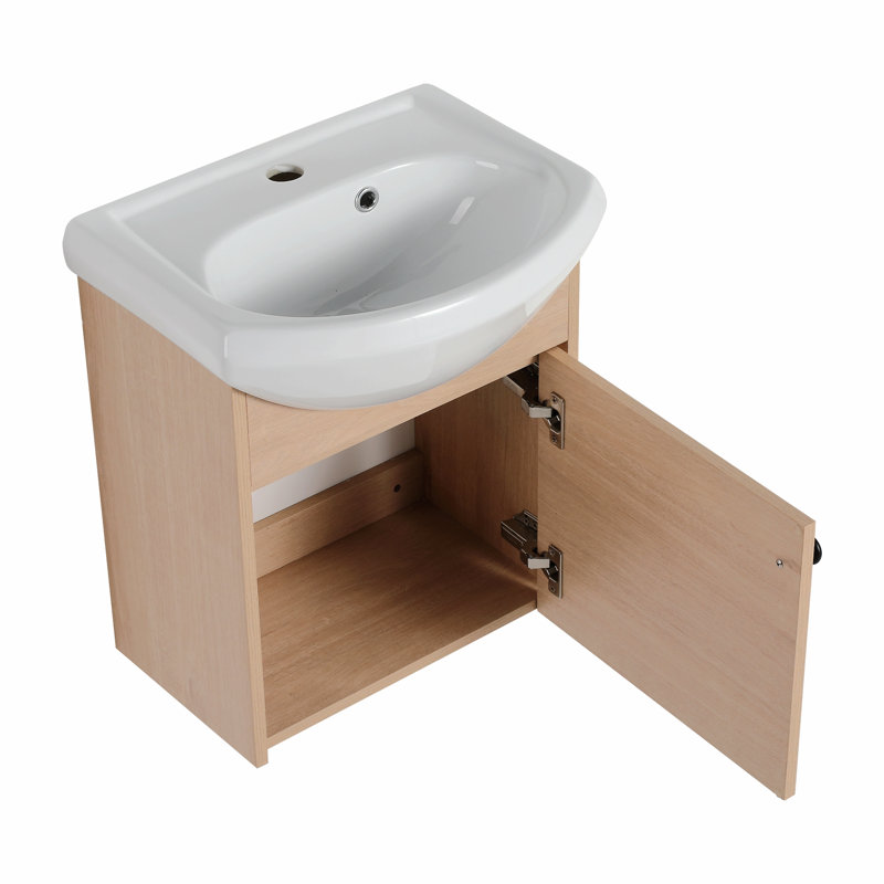 Ensemble de meuble-lavabo simple mural 18,1 po Kacia