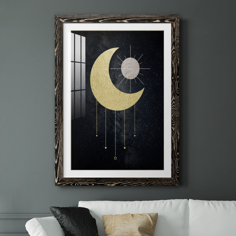 Bijou de lune - cadre photo, Cadre noir, H 37,5 po x l 27,5 po x P 1,5 po
