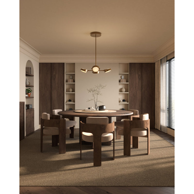 Blanco 4 - Light LED Chandelier, Vintage Brass/Alabaster