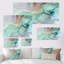 Encre liquide or gris et vert - Impression sur toile-1624450558-1624450537
