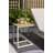 Moorea Aluminum and FSC Teak Outdoor Patio C-shape Side Table-1929431807