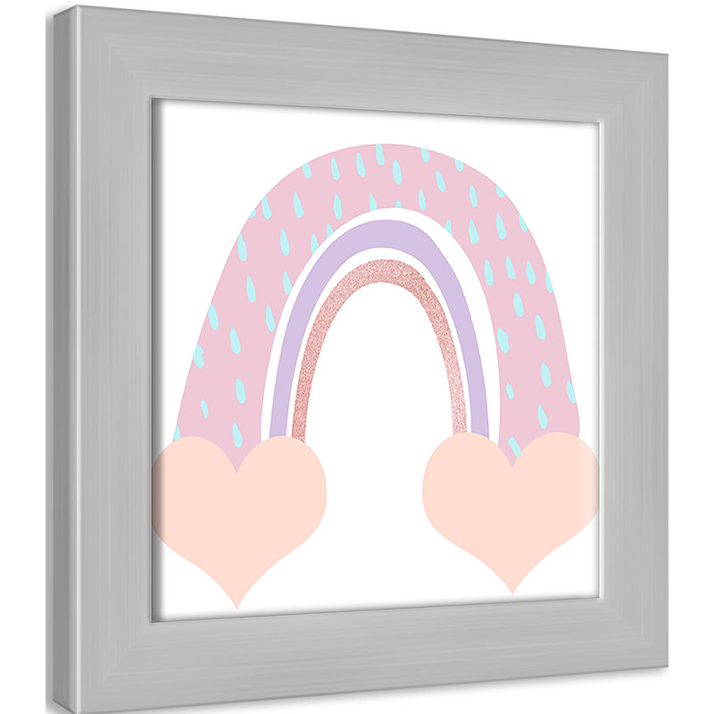 Arc-en-ciel 1, Encadré de boîte blanc, H 10 po x l 10 po x P 0,63 po