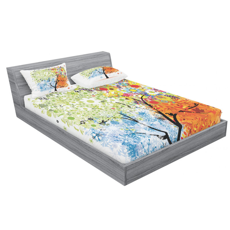 Microfiber Sheet Set, Queen Sheet Set with Fitted Sheet