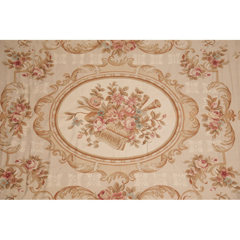 Tapis Aubusson 12 pi x 15 pi PLAT tissé # PIX-731