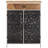 Sideboard 23.6" x 13.8" x 29.5" Rough Mango Wood & Iron