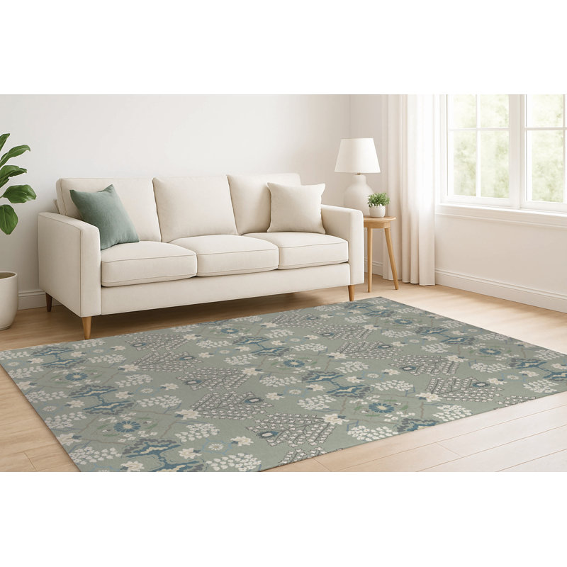 Tapis décoratif à poils courts Tilly, Rectangle 5 pi x 7 pi