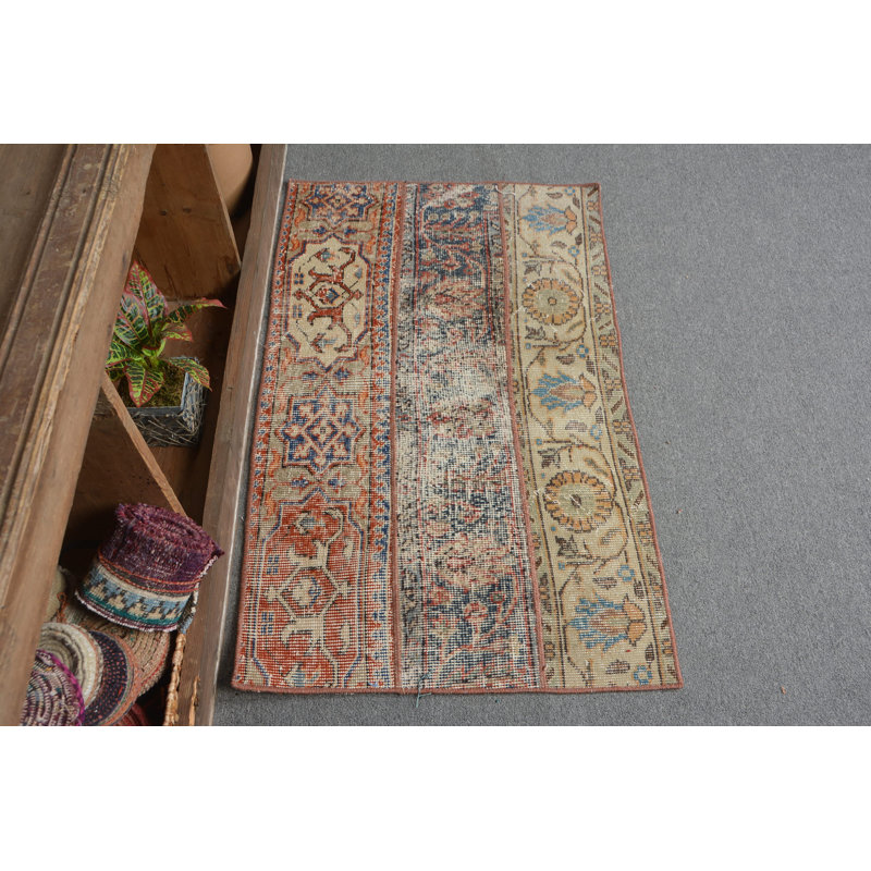Vintage Rugs, Red Modern Rug, Cool Rugs, 2.2x3.6 ft Small Rug, Turkish Rugs, Home Decor Rug