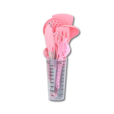 16 pcs Silicone Cooking Utensils Set-Kitchen Utensils for Cooking with Full Silicone Handles Includes Measuring Cup Kitchen Utensil