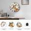 Horloge murale décorative en mosaïque représentant un cerf - 61 cm (24 pouces) - Style moderne - Verre