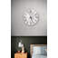 Horloge murale en verre trempé, motif géométrique texturé moderne, élégante décoration grise blanche, pièce unique à quartz silencieux-1014950537-1014950645