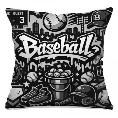Coussins décoratifs monochromes de baseball