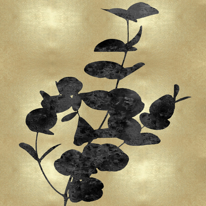 Or et noir floral 1, H 36 po x l 36 po