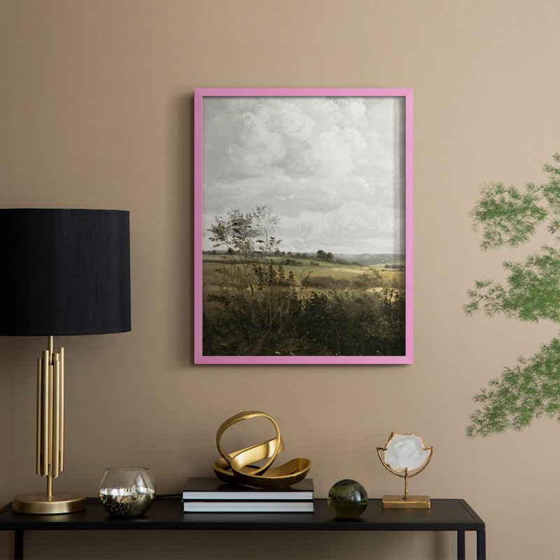 "Paysage rétro CCxxxi", H 30 po x l 24 po, Rose