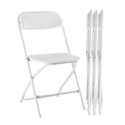 Ensemble de 4 chaises pliantes, intérieures et extérieures, empilables pour les espaces, les bureaux, les mariages, les pique-niques et les repas