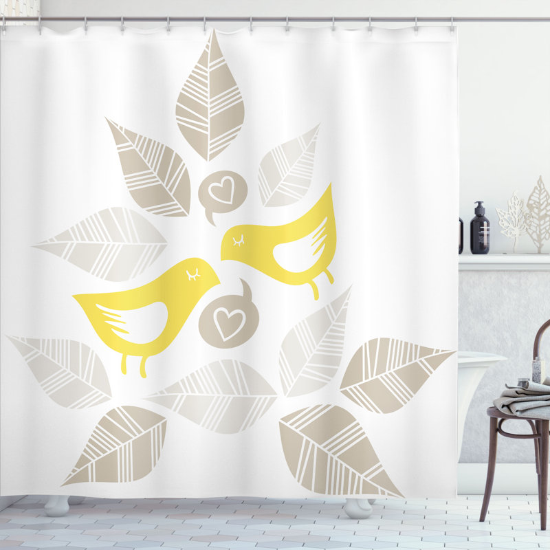 Shower Curtain with Hooks Included, 84"H x 69"W