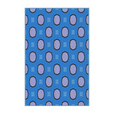Tapis bleu / violet Power Loom