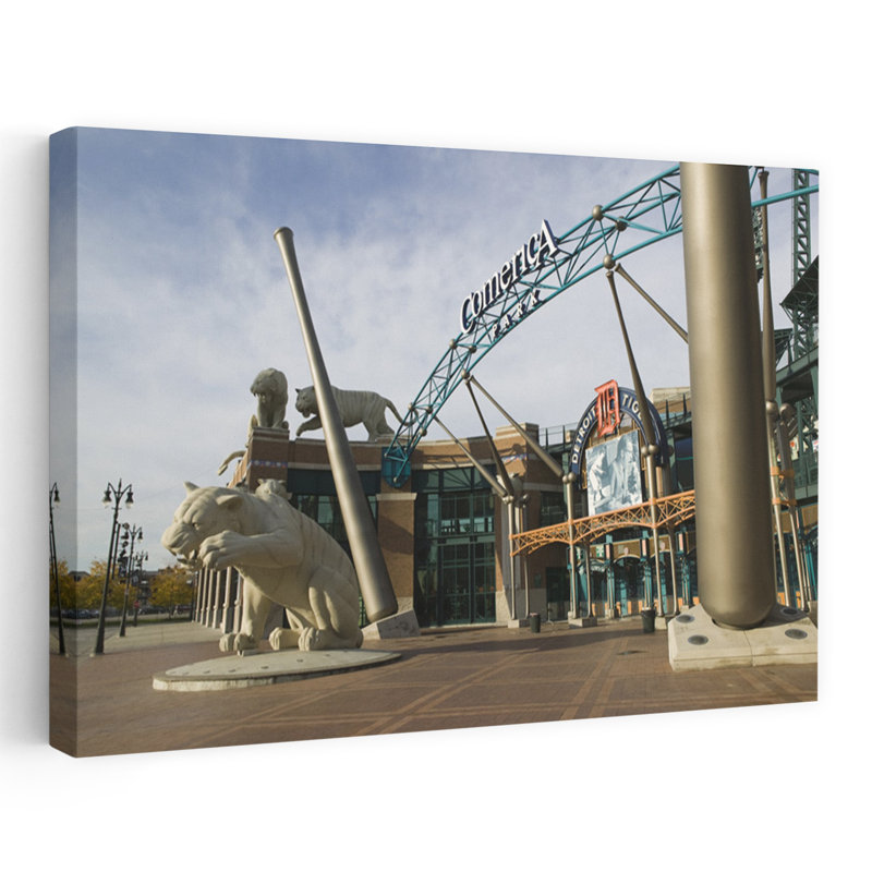 Home Of The Detroit Tigers Baseball Team Comerica Park Detroit Michigan USA by Walter Bibikow - Wrapped Canvas Print