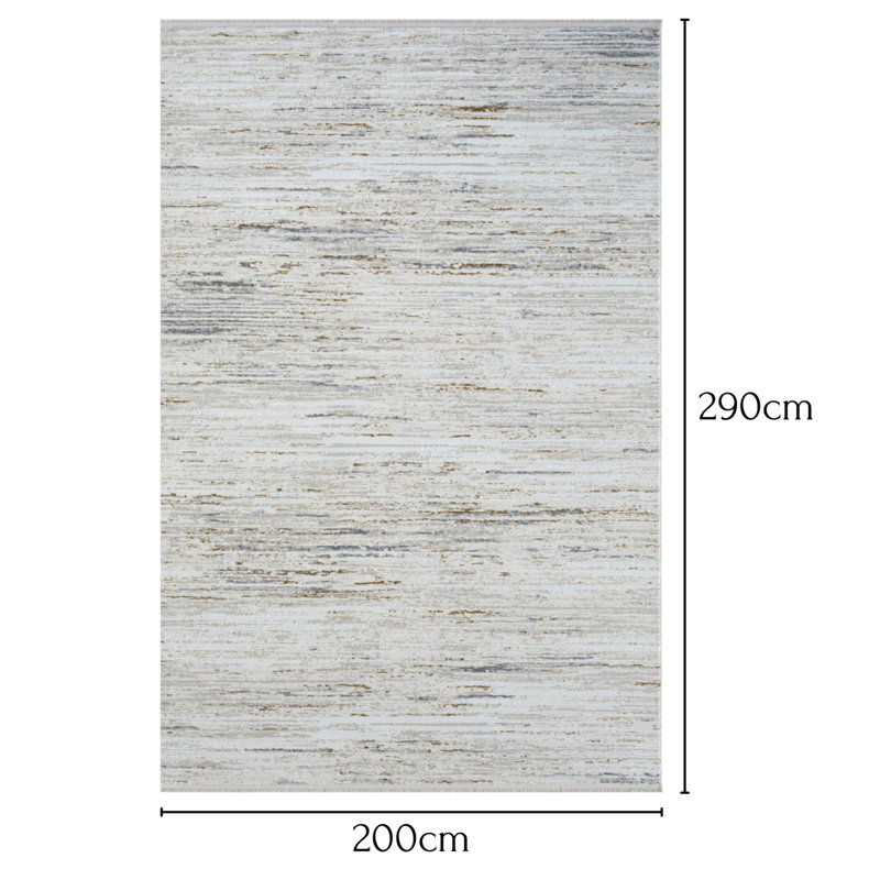 Valeria cream Rug, Rectangular 200 x 290cm