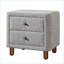Table de chevet 2 tiroirs Grey Boucle