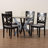 Baxton Studio Rita Modern Grey And Dark Brown Finished Wood 5-Piece Dining Set-810983445