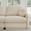 Canapé de 105 po à 3 places 105 po - coussins ronds, dossier matelassé, assise profonde - beige crème