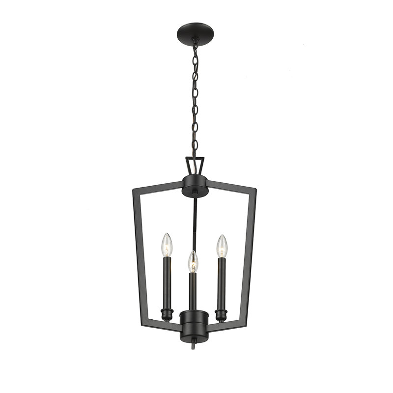 Luminaire suspendu carré à 3 lumières 