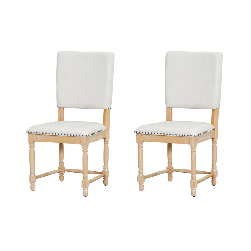 Chaises de salle à manger rembourrées 2 pièces Topmax , Naturel