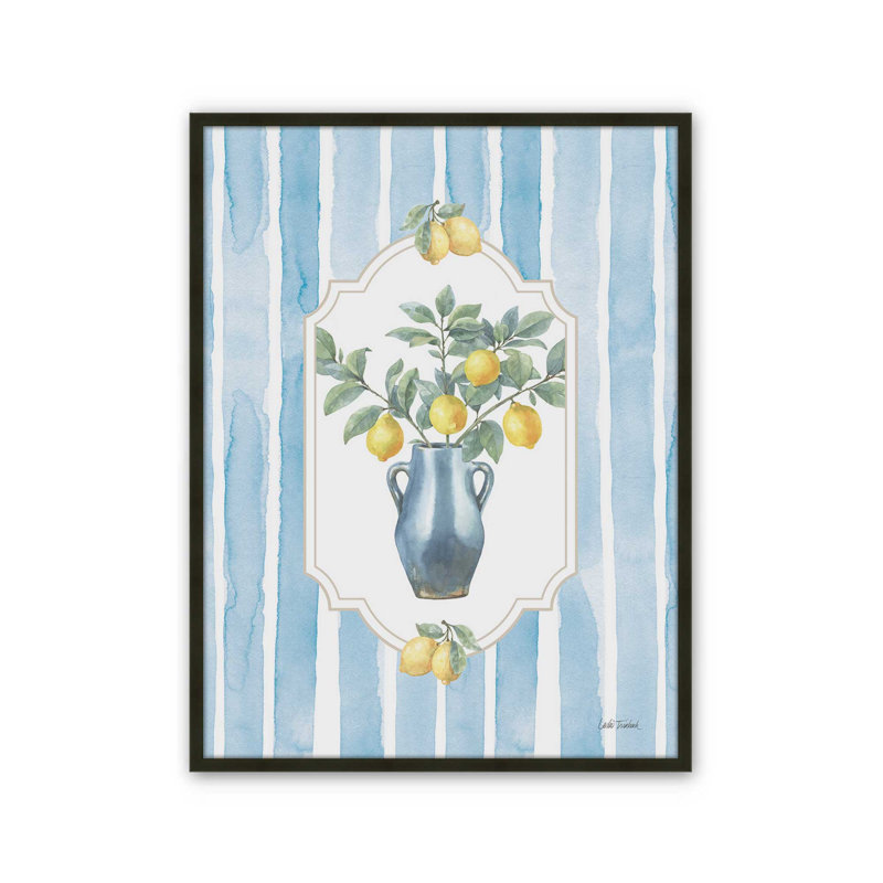 «Le Citron I» par Leslie Trimbach, reproduction d'art, 12 W x 16 H, Black, Framed Print