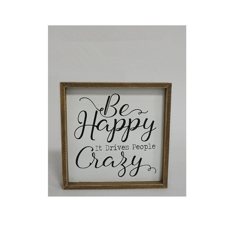 Plaque murale décorative be happy it