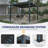  Erommy 10' x 10' Outdoor Pergola with Adjustable Louvered Roof & Integrated Drainage, Heavy-Duty Metal Louvered Pergola for Patios, Black-90612910