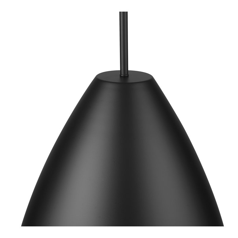Luminaire suspendu 1 lumière de 15 po Kayman, Noir et or, Noir et or