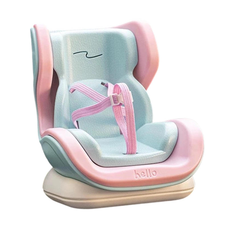 Siège d'auto pour poupée avec pince à coussin de fourrure et support de bureau Kondieu, C