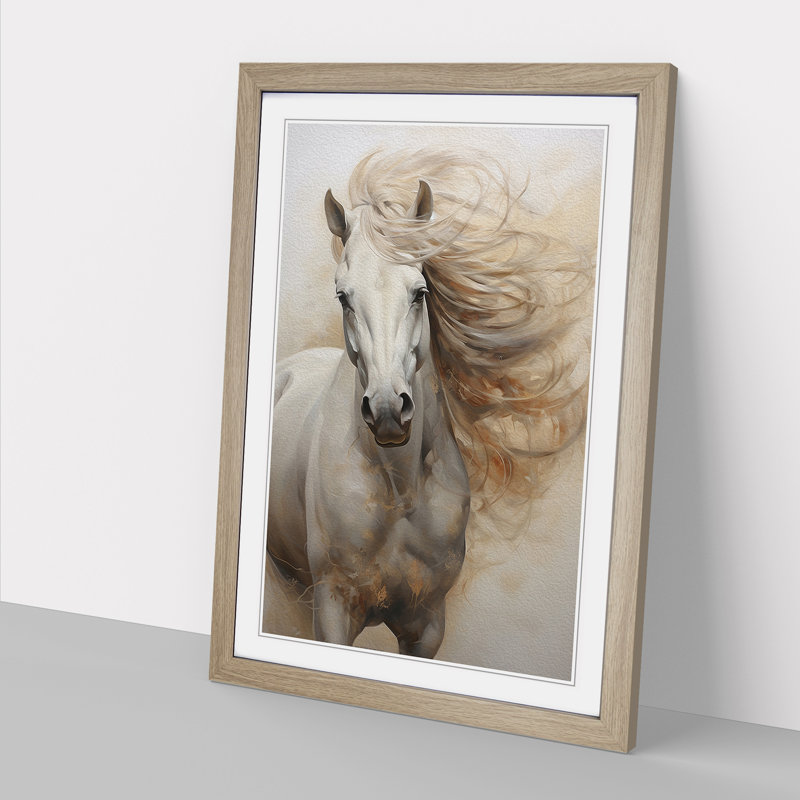 Horse Informel - Single Picture Frame Print on Wood