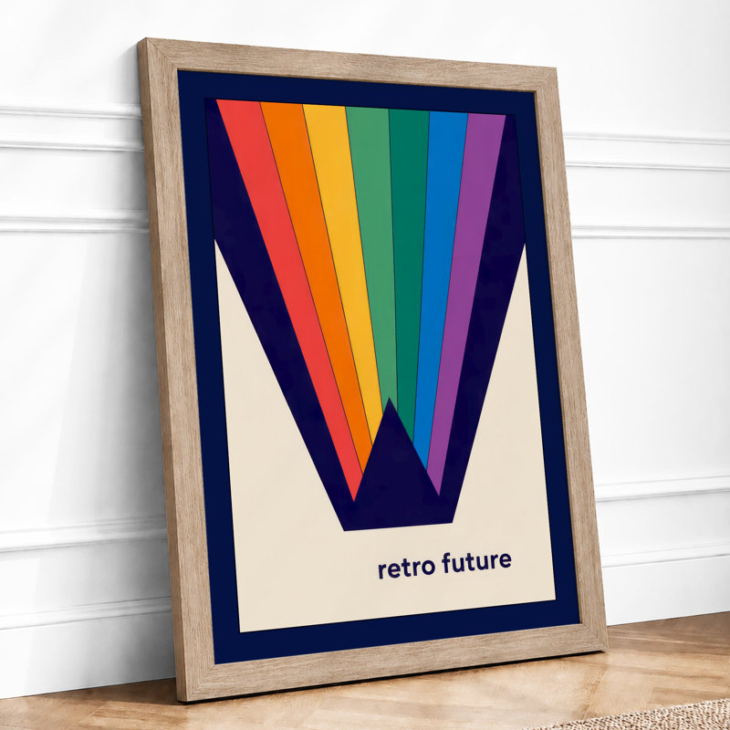 Future Retro - Framed Print, A4 - 29.7 x 21.0 cm, Oak