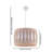 Elegant Metal Chandelier with Jute Cap, Green & White, 23.6 x 23.6 x 7.9 inches | Adjustable Cable, E27 Socket (Max 40W) | CE Certified | Perfect for Living Room, Dining Room, and Entryway Illumination